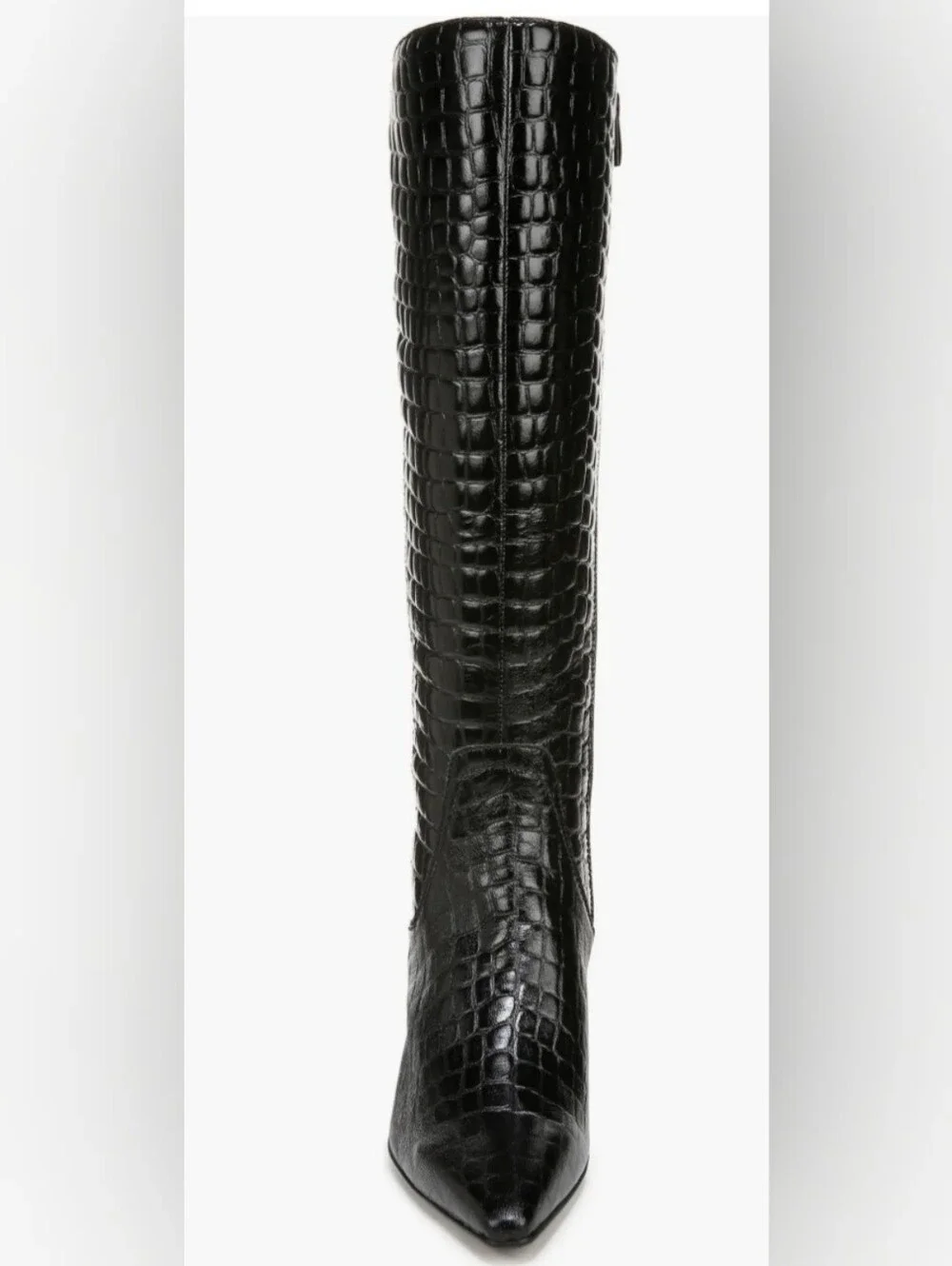 Naturalizer Deesha Pointed Toe Knee High Croc-Embossed Knee Boots